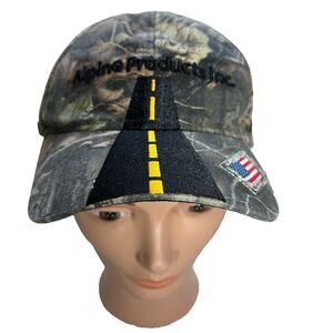 Northwest Embroidery Cap Hat Camo USA Flag Alpine Baseball Hook and Loop Vtg